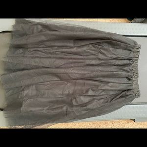 Black Tulle Midi Skirt